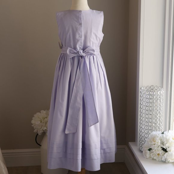 Strasburg Lavender Girls Dress size 8 Hand-Embroidery Spring Portrait Vacation - Picture 6 of 7